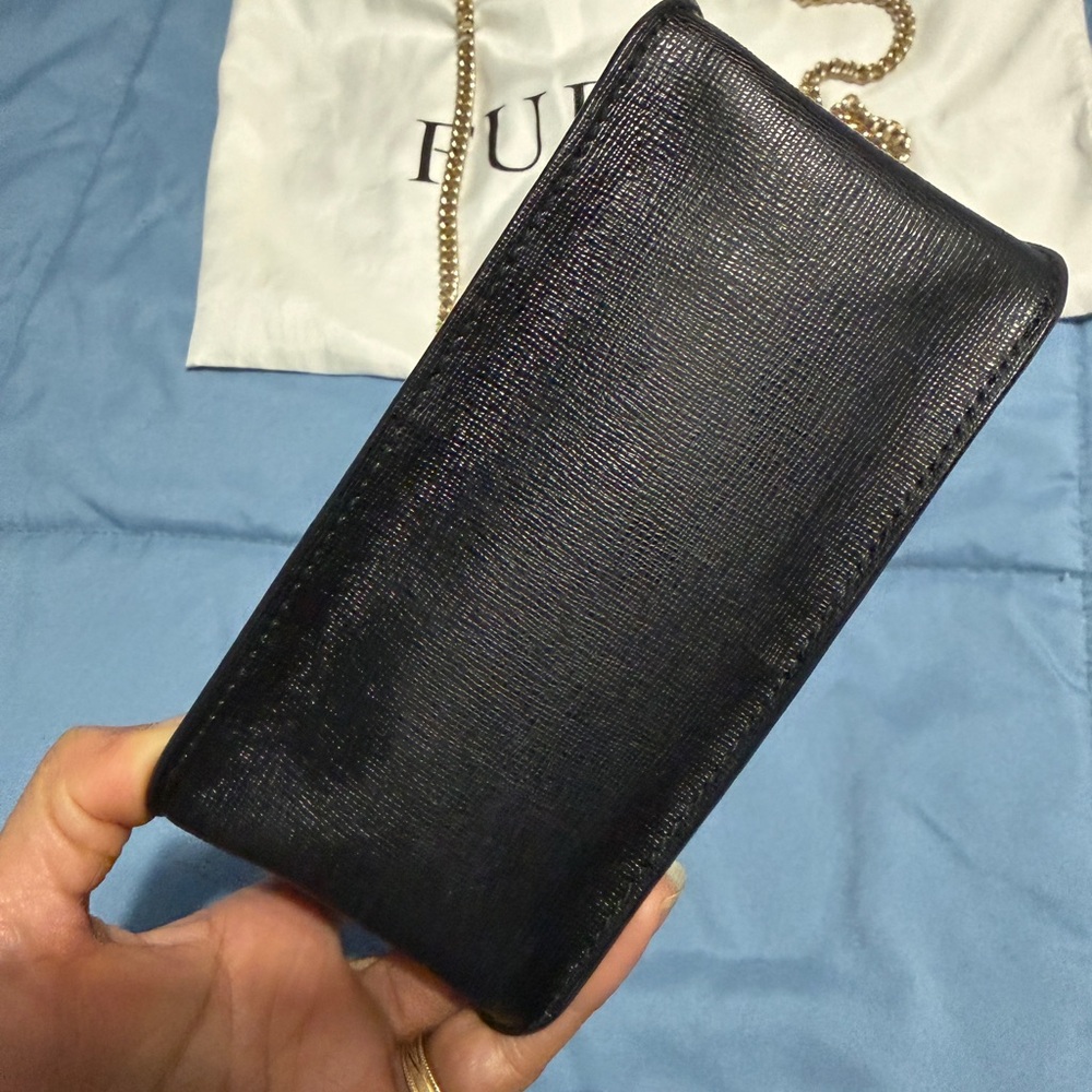 Furla Black Crossbody with Gold Chain - Picture 5 of 7